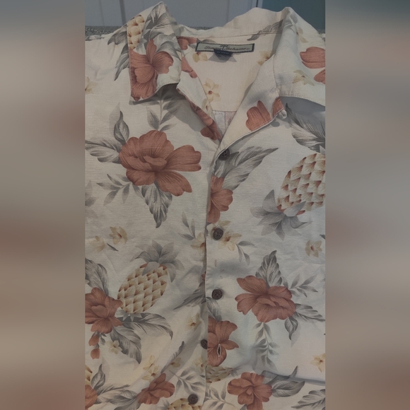 Tommy Bahama Floral Silk Shirt Sz XL - Picture 3 of 4
